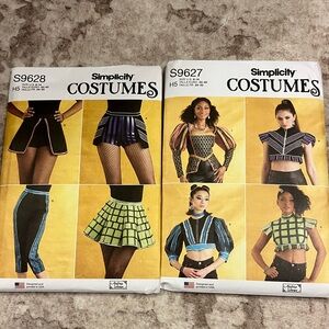 Simplicity Kids Costumes - Black, Blue, Green Patterns